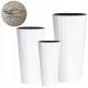 Pots and planters for outdoor and garden use 3× flowerpot Whale Things 40 cm x 40 x 76 cm diameter 40 cm plastic white