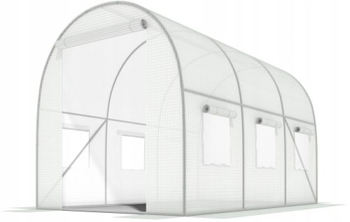 Polytunnel, panneaux en plastique Polytunnel Funfit 10 m² 400 x 250 cm blanc