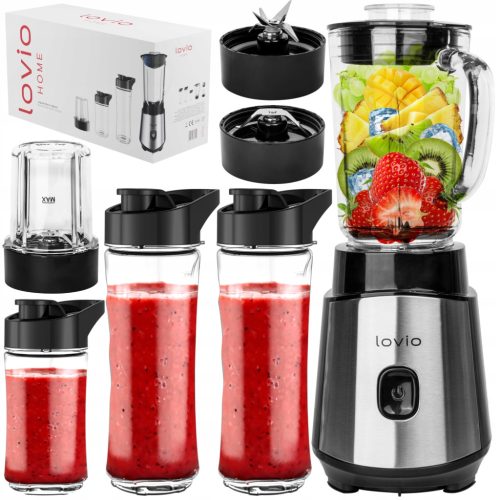  Blender jug glass grinder for coffee, pepper and salt 900W 0.6 l LOVIO