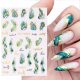  GOLD NAIL STICKERS GREEN MARBLE MARBLE CRACKS