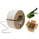 Packaging set with adhesive tape and staples 19 mm/1000 m