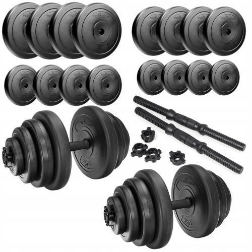  Pretorians adjustable bituminous dumbbells 2x 20 kg