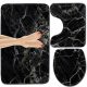 3-Piece Soft Marble Bathroom Rug Set