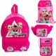 LOL Surprise 4-in-1 Kids Backpack Set with Fanny Pack, Wallet & Shoe Bag