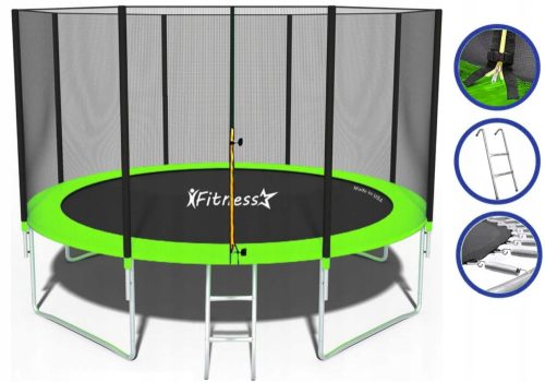 Trampoline with net Fitness Star 374 cm FT 12 (365-374 cm)