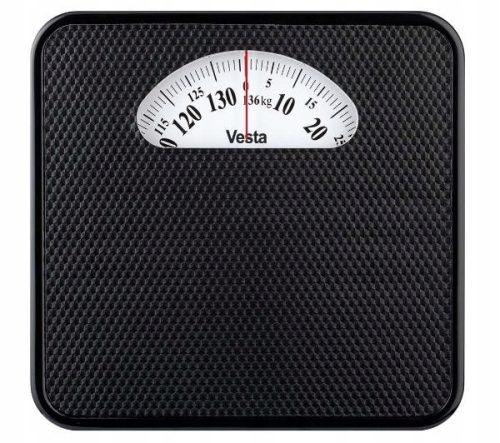  Traditional mechanical bathroom scale Vesta EBS05B up to 136 kg Black