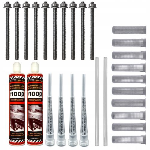 Set consisting of 2x chemical anchor STYRENE-FREE PESF1000 300ml + mounting accessories