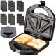 LOVIO LVSM001BK 6in1 Toaster, for Nuts, Toast, Sandwich, Black 1000 W