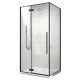 Armazi Midas LESSI BLACK shower cubicle with hinged doors 100 x 80 cm