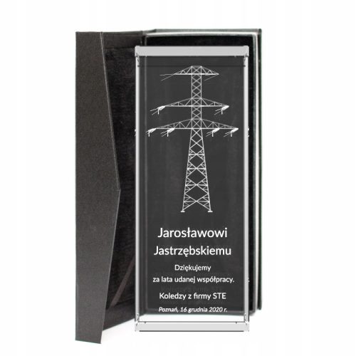 Cool, funny gadgets Personalized statuette with a 3D model of a power pole for an electrician