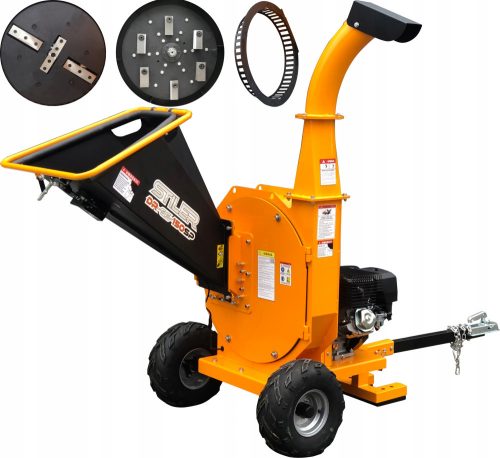 PETROL-POWERED CHIPPER, BRANCH CHIPPER, 15 HP, 420 CC, 6-BLADE DISCS