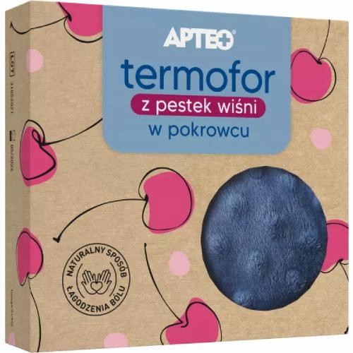  APTEO Cherry stone hot water bottle, blue, 1 piece