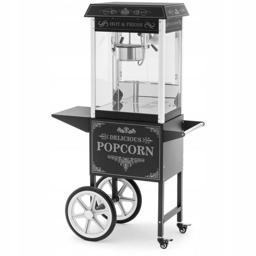 MACHINE À POPCORN AVEC CHARIOT DESIGN RÉTRO 1600 W