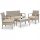 A set of garden and patio furniture Casaria Technorattan garden furniture set, beige, 7 pieces.