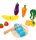  Wooden Vegetable and Fruit Set with Velcro for Chopping + Knife Board XXL 13 pcs