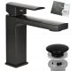 Valvex ANTIGA floor-standing washbasin mixer, black