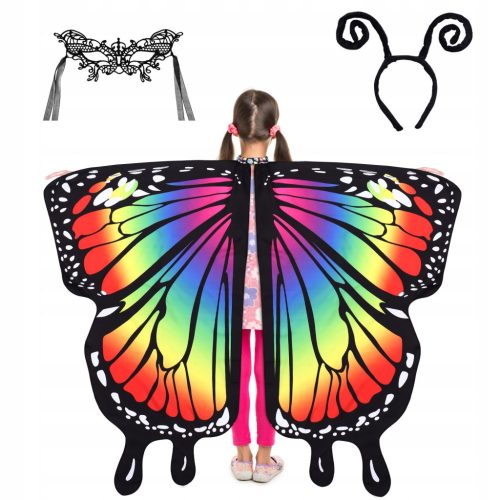  FRCOLOR 1 Set Wings Cloak Stage Performance Butterfly Masks for Kids