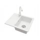 Brado DONZO Single Bowl Sink Beta Siphon Tap Chrome White Granite