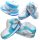 Decorative figures and sculptures for the home PLUSH FUR SLIPPERS WINTER BLUE, sizes 36-43