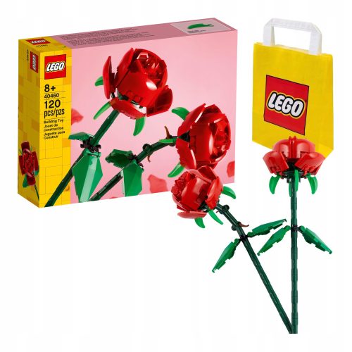  LEGO Classic 40460 Rosen + LEGO 6315786 PAPIERTÜTE VP SMALL S 24X18X8