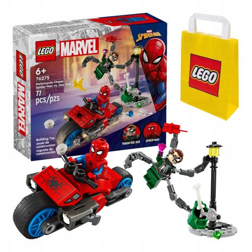  LEGO Super Heroes 76275 Motorcycle Chase: Spider-Man vs. Doc Ock + Paper Bag LEGO 6315786 yellow 24x8x18 cm