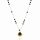  Necklace gift surgical steel with stone medallion onyx beads