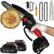  6-inch Electric Chainsaw Tree Saw 21V 2 Batteries Portable