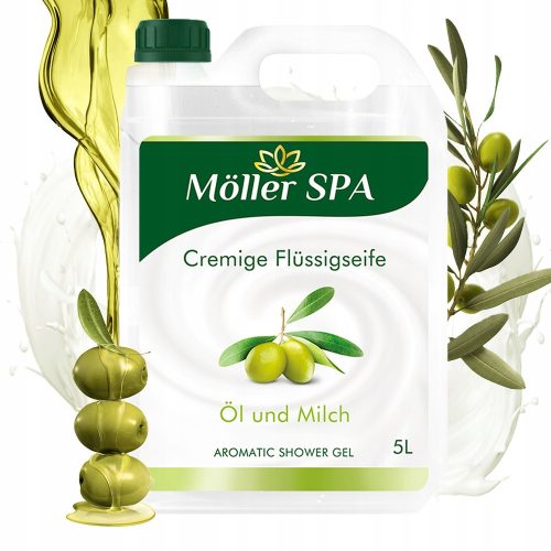  Möller SPA CREAMY SHOWER GEL MILK AND OLIVE MOISTURIZING QUALITY 5L