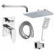 Single lever wall-mounted bath and shower mixer Omnires SIENA Chrome + 4 more products