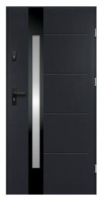 OKDoors right exterior door 90 cm anthracite-black