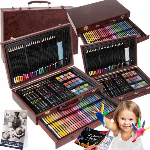  ARTISTIC SET FOR PAINTING, 142-PIECE CASE