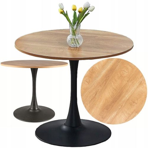  Round table Signal Tables 90 x 90 x 76 cm natural oak