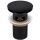 AquaUno round Click-Clack overflow plug, black