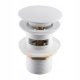 AquaUno round Click-Clack overflow cap, white