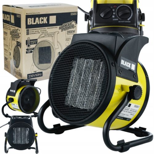 FARELKA FAN HEATER HEATER PORTABLE HEATER 2000 W 2 KW BLACK