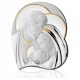 Pictures on the wall Modern silver painting of the Holy Family with gilding 18x21 cm