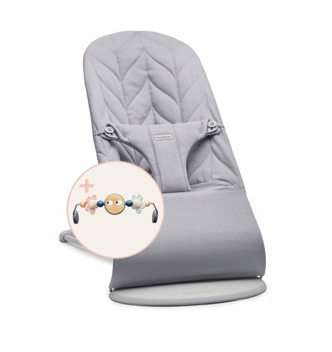  BABYBJORN – Light Grey Baby Bouncer + Toys