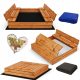 Sandpit made of impregnated wood, lockable, model 120x120, super quality