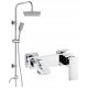 Single lever wall-mounted bath and shower mixer Valvex ENZO Chrome + range Modern surface-mounted shower set