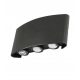  Ousfot black garden wall light with integrated 5W LED source