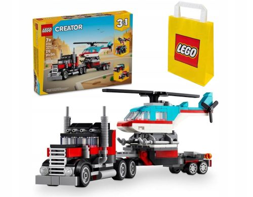 LEGO Creator 31146 Flatbed Truck and Helicopter + LEGO 6315786 VP PAPER BAG SMALL S 24X18X8