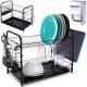  Draining rack, DRYING TRAY FOR DISHES, cutlery, two-tier, two-tier, floor-standing, hanging