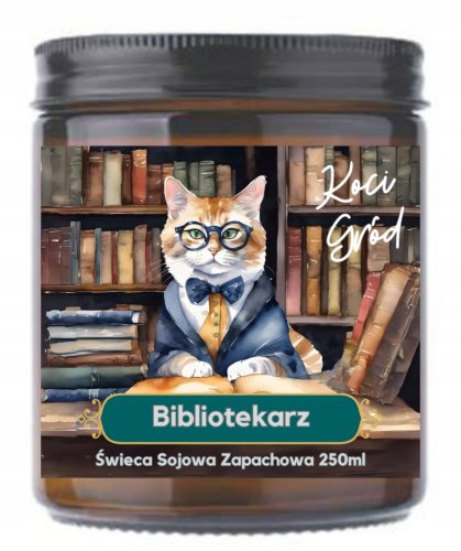 Kerzen Duftende Sojakerze LIBRARY Cat Castle 1 Stk.