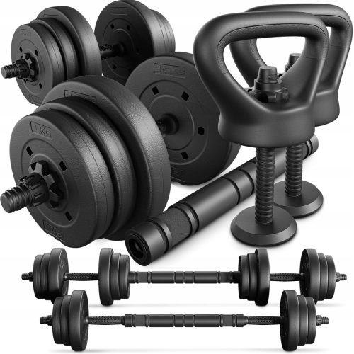  Trex Sport adjustable bituminous dumbbells 2x 10 kg