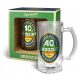  MUG AS A GIFT 40TH BIRTHDAY FORTY PERFECT DAY FOR A GOOD BEER