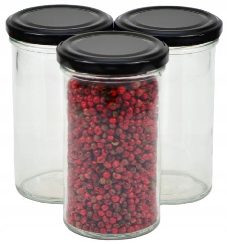 Food container GLASS JAR 277 ml, directly from the inside, perfect for pasteurization, 20 pieces