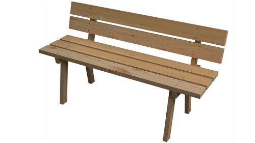 Benches for garden and terrace Wooden bench with backrest 130 x 41.5 cm