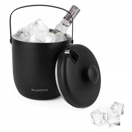 KonigHOFFER Oris ice bucket with tongs 2.8 l, black