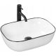 Rectangular countertop washbasin Rea Marbel