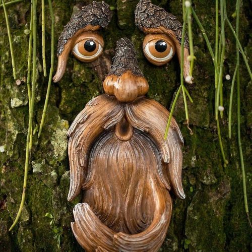 Garden figures and sculptures Terrace garden decorations, tree elves, tree face